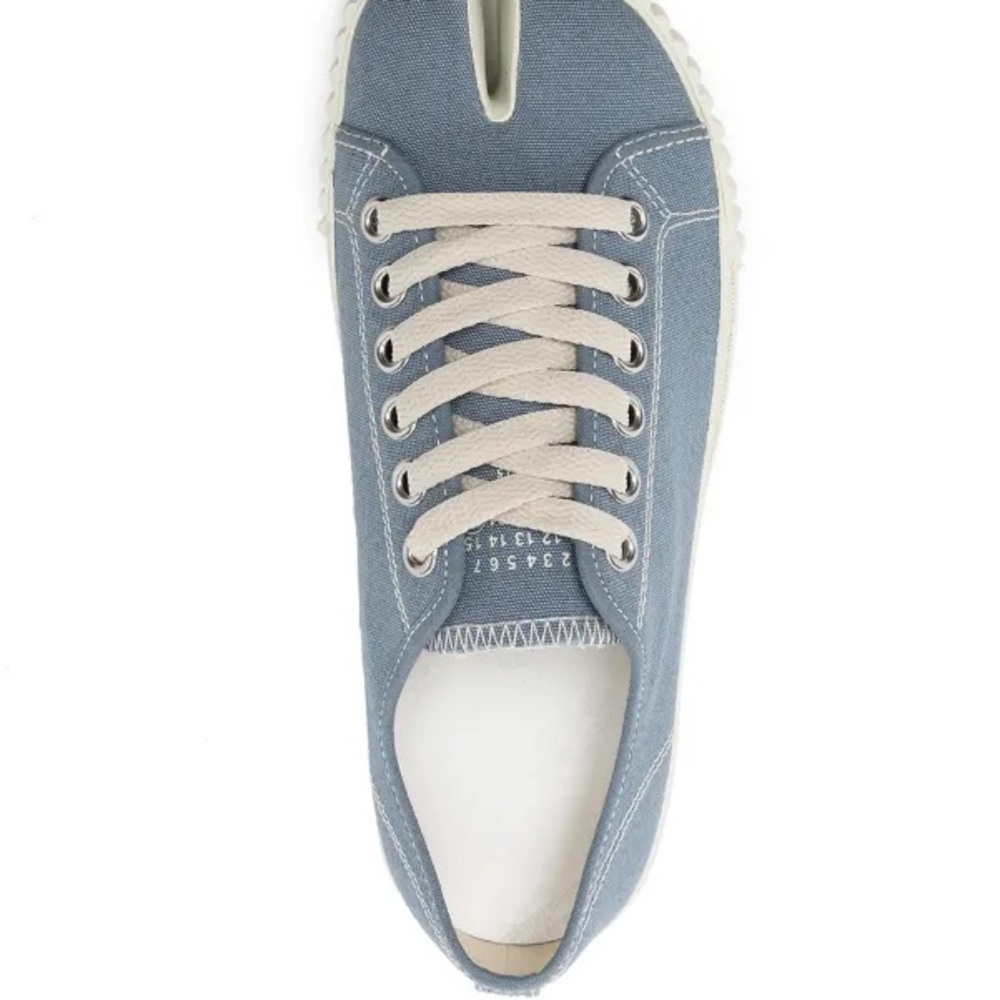 SOLD MM6 Maison Martin Margiela Blue and White Split-Toe Sneakers
